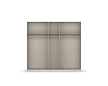 Drehtürenschrank >Artemis< in alpinweiß / Kristallweißglas - 226x210x54 (BxHxT)