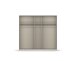 Drehtürenschrank >Artemis< in alpinweiß / Kristallweißglas - 226x210x54 (BxHxT)