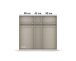 Drehtürenschrank >Artemis< in alpinweiß / Kristallweißglas - 226x210x54 (BxHxT)