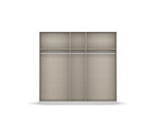 Drehtürenschrank >Artemis< in alpinweiß / Glas basalt  - 226x210x54 (BxHxT)