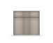 Drehtürenschrank >Artemis< in alpinweiß / Glas basalt  - 226x210x54 (BxHxT)