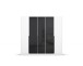 Drehtürenschrank >Artemis< in alpinweiß / Glas basalt  - 226x210x54 (BxHxT)