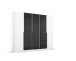 Drehtürenschrank >Artemis< in alpinweiß / Glas basalt  - 226x210x54 (BxHxT)