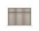 Drehtürenschrank >Artemis< in Eiche Artisan / Kristallweißglas
