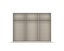 Drehtürenschrank >Artemis< in alpinweiß / Kristallweißglas
 - 271x210x54 (BxHxT)