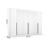 Drehtürenschrank >Artemis< in alpinweiß / Kristallweißglas
 - 271x210x54 (BxHxT)