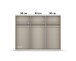Drehtürenschrank >Artemis< in alpinweiß / Kristallweißglas
 - 271x210x54 (BxHxT)
