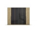 Drehtürenschrank >Artemis< in Eiche Artisan / Glas basalt - 271x210x54 (BxHxT)