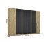 Drehtürenschrank >Artemis< in Eiche Artisan / Glas basalt - 271x210x54 (BxHxT)