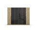 Drehtürenschrank >Artemis< in Eiche Artisan / Glas basalt - 271x210x54 (BxHxT)
