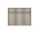 Drehtürenschrank >Artemis< in Eiche Artisan / Glas basalt - 271x210x54 (BxHxT)