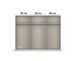 Drehtürenschrank >Artemis< in Eiche Artisan / Glas basalt - 271x210x54 (BxHxT)
