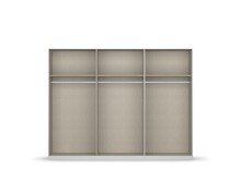 Drehtürenschrank >Artemis< in alpinweiß / Glas basalt
 - 271x210x54 (BxHxT)