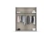 Schwebetürenschrank >Artemis< in alpinweiß / Glas basalt - 181x210x62 (BxHxT)