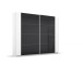Schwebetürenschrank >Artemis< in alpinweiß / Glas basalt
 - 226x210x62 (BxHxT)