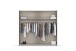 Schwebetürenschrank >Artemis< in alpinweiß / Glas basalt
 - 226x210x62 (BxHxT)