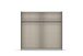 Schwebetürenschrank >Artemis< in alpinweiß / Glas basalt
 - 226x210x62 (BxHxT)