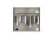 Schwebetürenschrank >Artemis< in alpinweiß / Glas basalt
 - 226x210x62 (BxHxT)