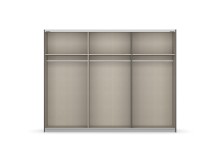 Schwebetürenschrank >Artemis< in Eiche Artisan / Glas basalt aus Holzwerkstoffe