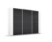 Schwebetürenschrank >Artemis< in alpinweiß / Glas basalt
 - 271x210x62 (BxHxT)