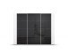 Schwebetürenschrank >Artemis< in alpinweiß / Glas basalt
 - 271x210x62 (BxHxT)