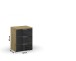 Nachttisch >Artemis< in Eiche Artisan / Glas basalt - 47x62x42 (BxHxT)