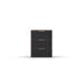 Nachttisch >Artemis< in Eiche Artisan / Glas basalt - 47x62x42 (BxHxT)