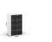 Kommode >Artemis< in alpinweiß / Glas basalt
 - 47x81x42 (BxHxT)