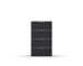 Kommode >Artemis< in alpinweiß / Glas basalt
 - 47x81x42 (BxHxT)