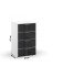 Kommode >Artemis< in alpinweiß / Glas basalt
 - 47x81x42 (BxHxT)