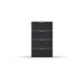 Kommode >Artemis< in alpinweiß / Glas basalt
 - 47x81x42 (BxHxT)