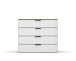Kommode >Artemis< in Eiche Artisan / Kristallweißglas
 - 93x81x42 (BxHxT)