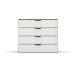 Kommode >Artemis< in Eiche Artisan / Kristallweißglas
 - 93x81x42 (BxHxT)