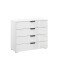 Kommode >Artemis< in alpinweiß / Kristallweißglas
 - 93x81x42 (BxHxT)