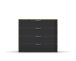 Kommode >Artemis< in Eiche Artisan / Glas basalt - 93x81x42 (BxHxT)