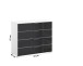 Kommode >Artemis< in alpinweiß / Glas basalt
 - 93x81x42 (BxHxT)
