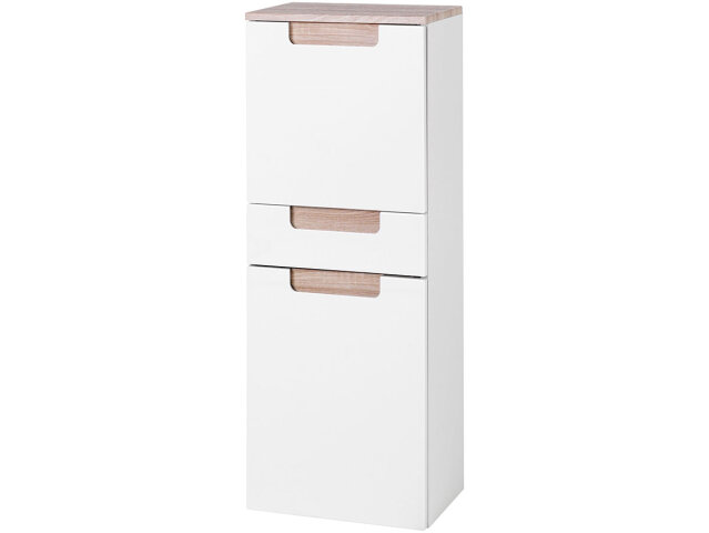 Hängeschrank >Siena< in Weiß/Grau Hochglanz aus MDF - 40x105x27cm (Bx,  119,95 €