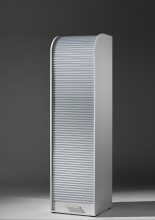 Jalousieschrank >Organizer< in Weiß/Silber - 45x164x40cm (BxHxT)