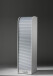 Jalousieschrank >Organizer< in Weiß/Silber - 45x164x40cm (BxHxT)