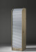 Jalousieschrank >Organizer< in Asteiche/Silber - 45x164x40cm (BxHxT)