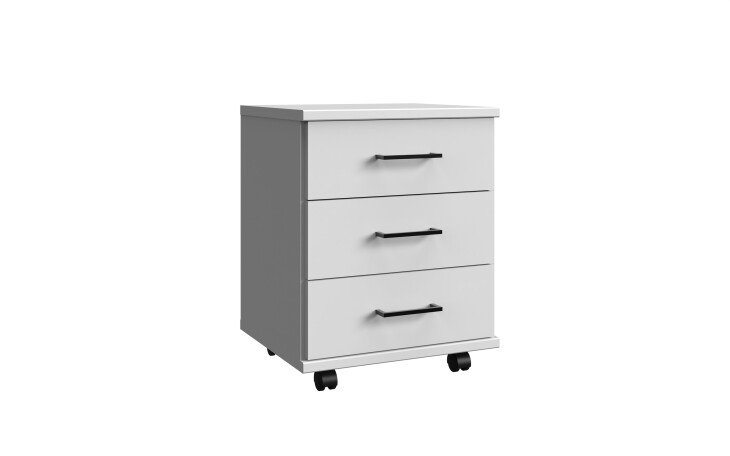 Rollcontainer >HOME DESK< in weiß - 46x58x40cm (BxHxT)