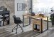 Rollcontainer >HOME DESK< in Plankeneiche Nachbildung - 46x58x40cm (BxHxT)