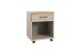Rollcontainer >HOME DESK< in Eiche Sägerau Nachbildung - 46x58x40cm (BxHxT)