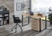 Rollcontainer >HOME DESK< in Eiche Sägerau Nachbildung - 46x58x40cm (BxHxT)