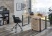 Rollcontainer >HOME DESK< in Eiche Sägerau Nachbildung - 46x58x40cm (BxHxT)