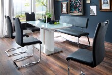 Freischwinger >TIRANA< 2er-Set in anthrazit - 43x100x57cm (BxHxT)