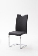 Freischwinger >TIRANA< 2er-Set in anthrazit - 43x100x57cm (BxHxT)