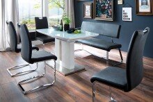 Freischwinger >TIRANA< 2er-Set in anthrazit - 43x100x57cm (BxHxT)
