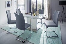 Freischwinger >TIRANA< 2er-Set in anthrazit - 43x100x57cm (BxHxT)