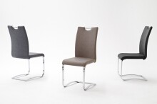 Freischwinger >TIRANA< 2er-Set in graublau - 43x100x57cm (BxHxT)